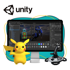 Мир игр на Unity 2D на популярном движке + AI-помощники - КИБЕРшкола программирования для детей, компьютерные курсы для школьников, начинающих и подростков - KIBERone г. Новошахтинск