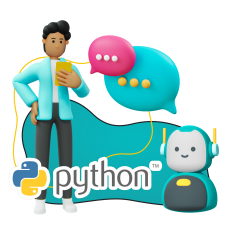 Умный чат-бот на Python - КИБЕРшкола программирования для детей, компьютерные курсы для школьников, начинающих и подростков - KIBERone г. Новошахтинск